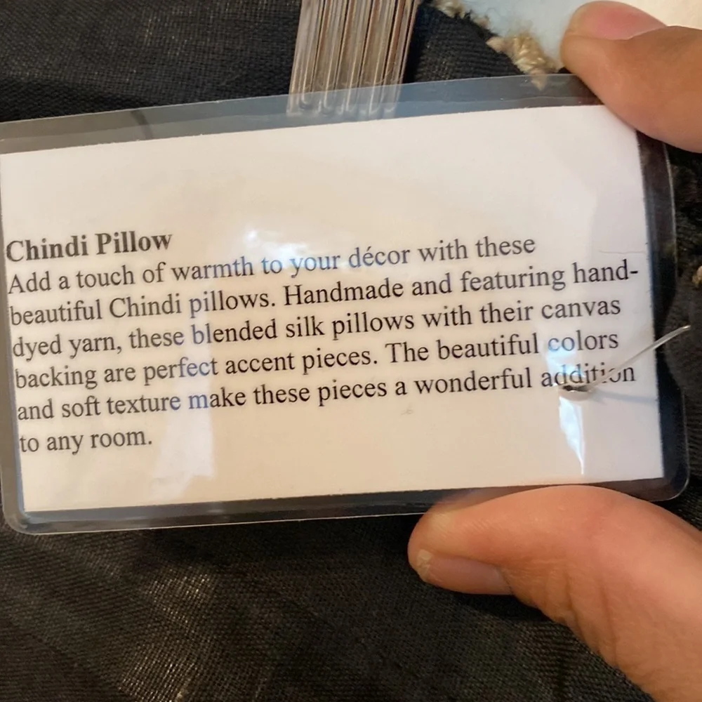 Chindi Decorative Black and Tan Pillow Cover